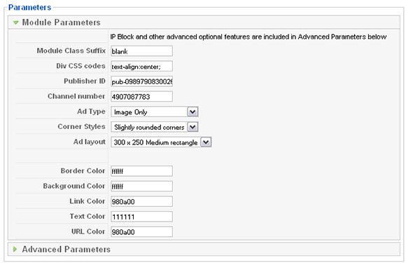 Joomla Google Adsense module