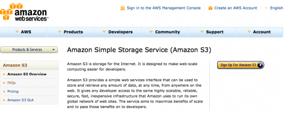 Amazon s3 signup