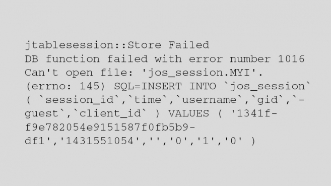 How to Solve a Problem with jos_session